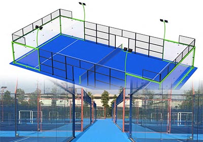 artificial synthetic turf Padel tennis construcion